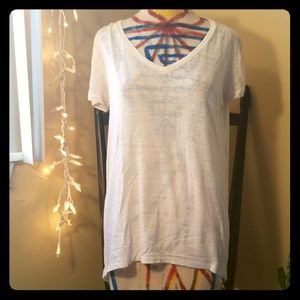 High/low cotton t shirt